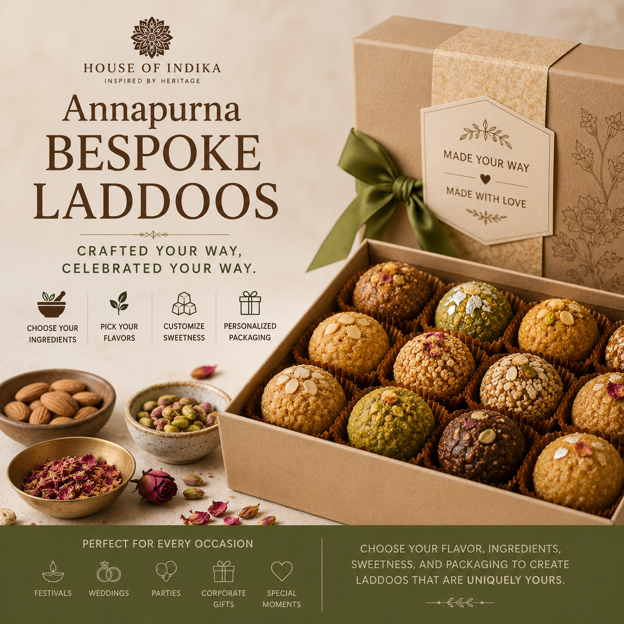 Annapurna Bespoke Laddoos — craftsmanship detail